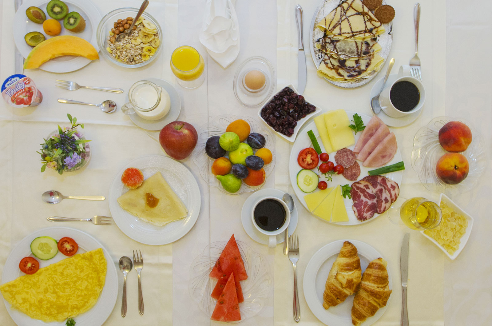 Continental Croatian breakfast at Royal Suites Split